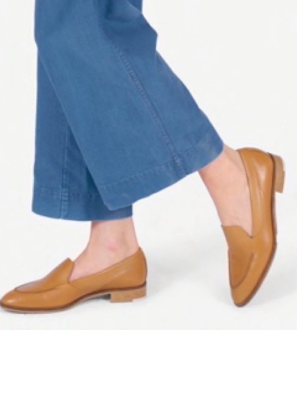 Everlane The Modern Loafer in camel leather color.